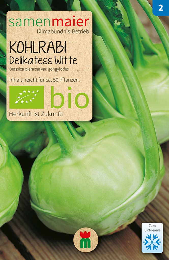 Kohlrabi Delikatess Witte - Saatgut für zirka 50 Pflanzen