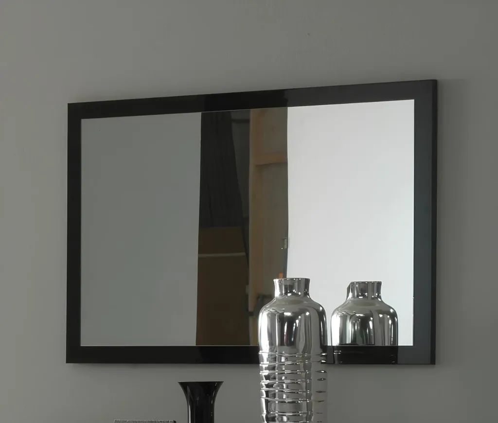 Miroir Mural Design Classique 90x60cm Cadre Bois XXL - Miroir Déco