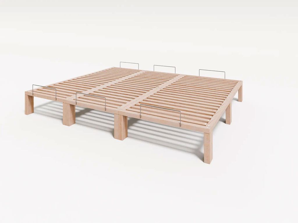 Gigapur G56 XXL Massivholzbett 230x200 cm Kiefer Modul-Bett Produktbild 