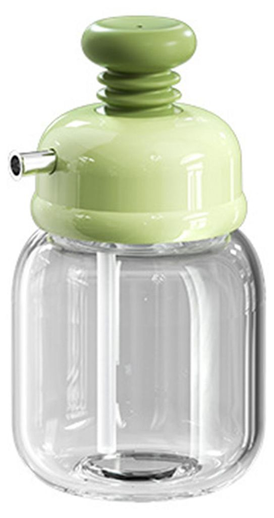 100-ml-Glas-Gewürzflasche mit Druckknopf-Funktion, Dosierbehälter für Öl, Sojasauce und Essig, Küchenhelfer