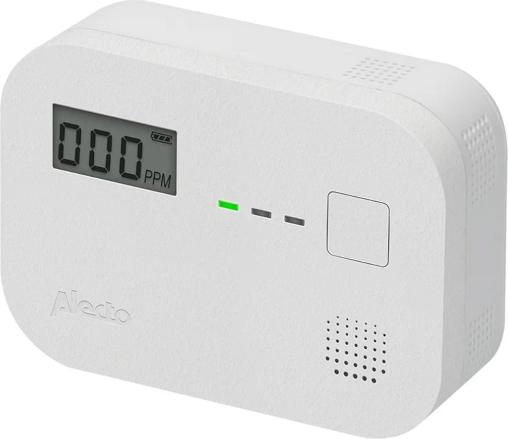 Kohlenmonoxid Melder LED Display inkl. Batterien, CO Melder, Wohnwagen Camping