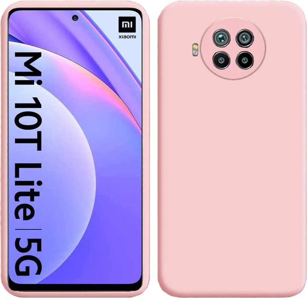 Xiaomi Mi 10T Lite Hülle, LaimTop Flüssig Silikon Soft Gummi Schutzhülle für Xiaomi Mi 10T Lite Rosa