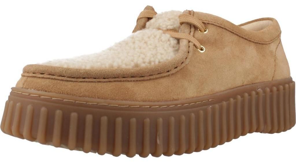 Clarks Schnürschuhe Torhill Bee, Rauleder, Braun, Damen Produktbild 
