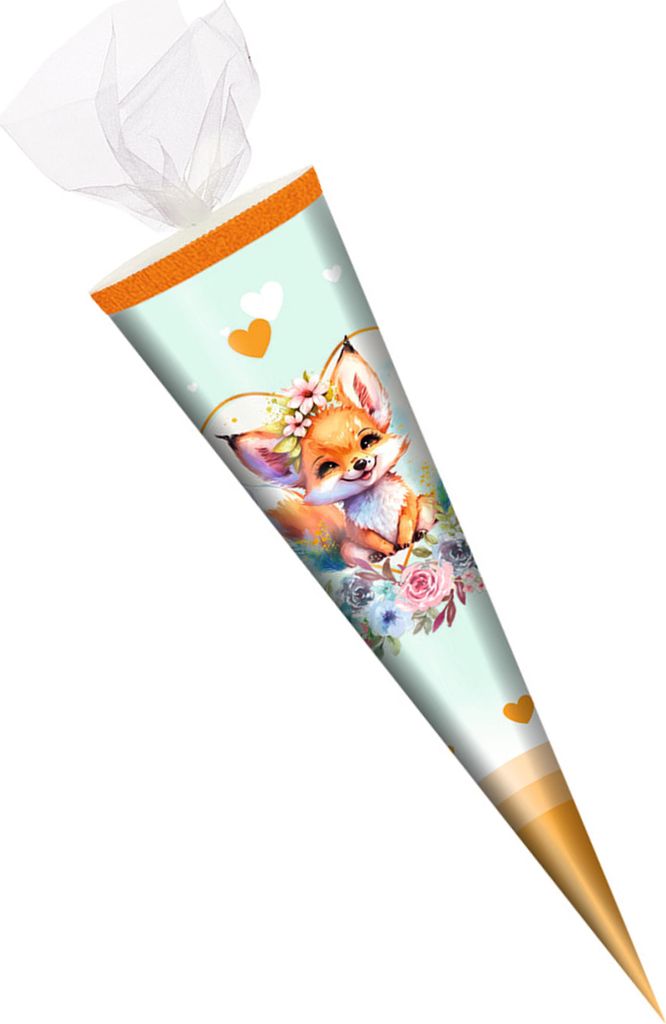 Schultüte / Zuckertüte / 35cm / rund / Tüllverschluss / Produktbild 