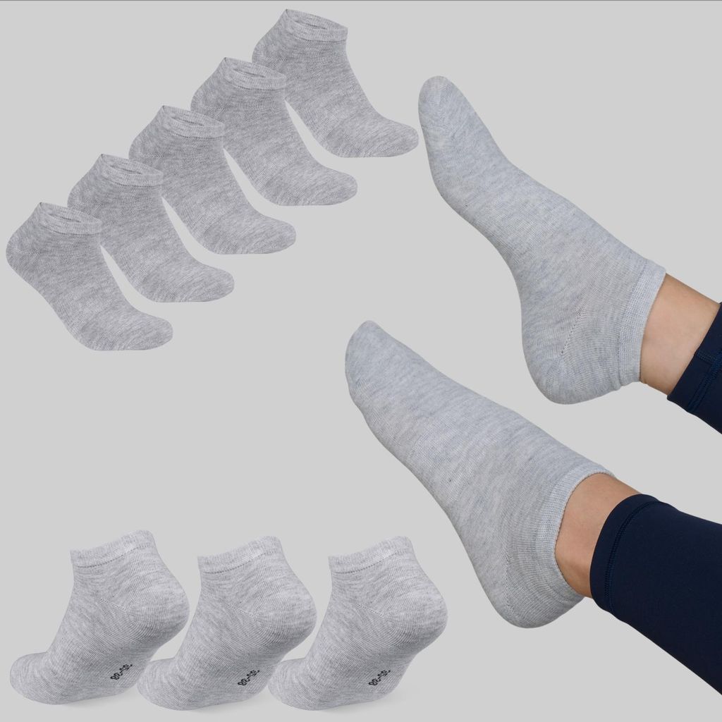 Sneakersocken ohne Naht Uni Kurzsocken Baumwolle Herren Produktbild 