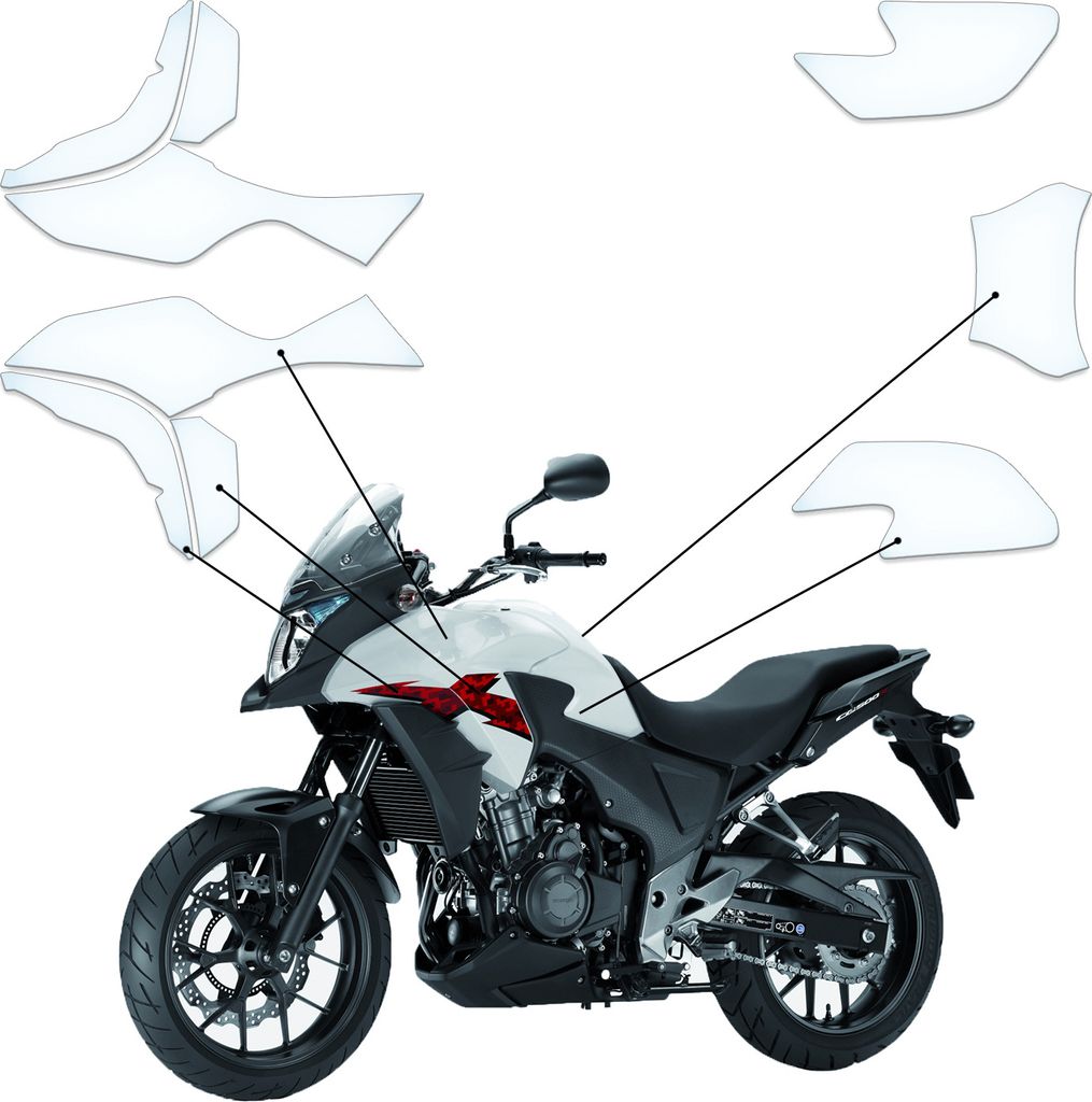 Lackschutzfolie Steinschlagschutz passend für Honda CBR 500 X