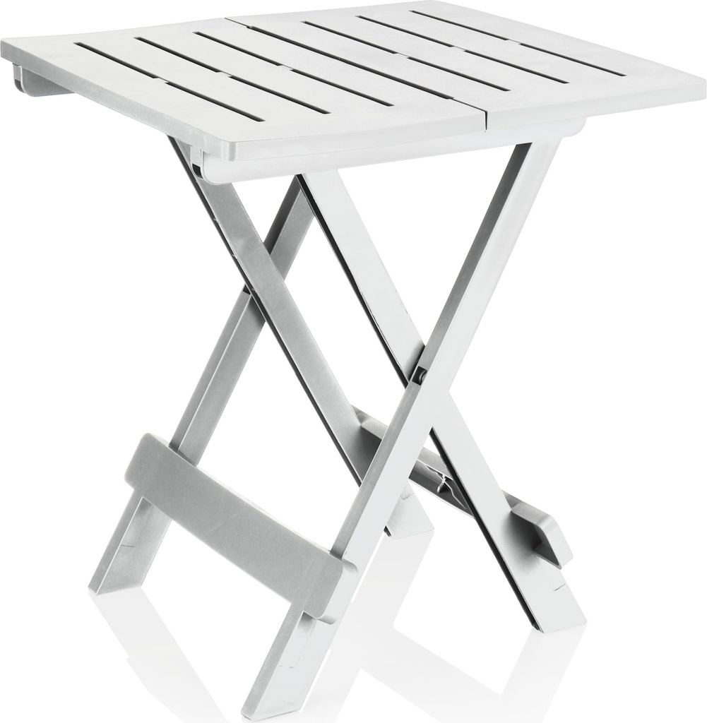 COM-FOUR Klapptisch aus Kunststoff - Beistelltisch für Garten, Terrasse und Balkon - Platzsparender Gartentisch für Camping