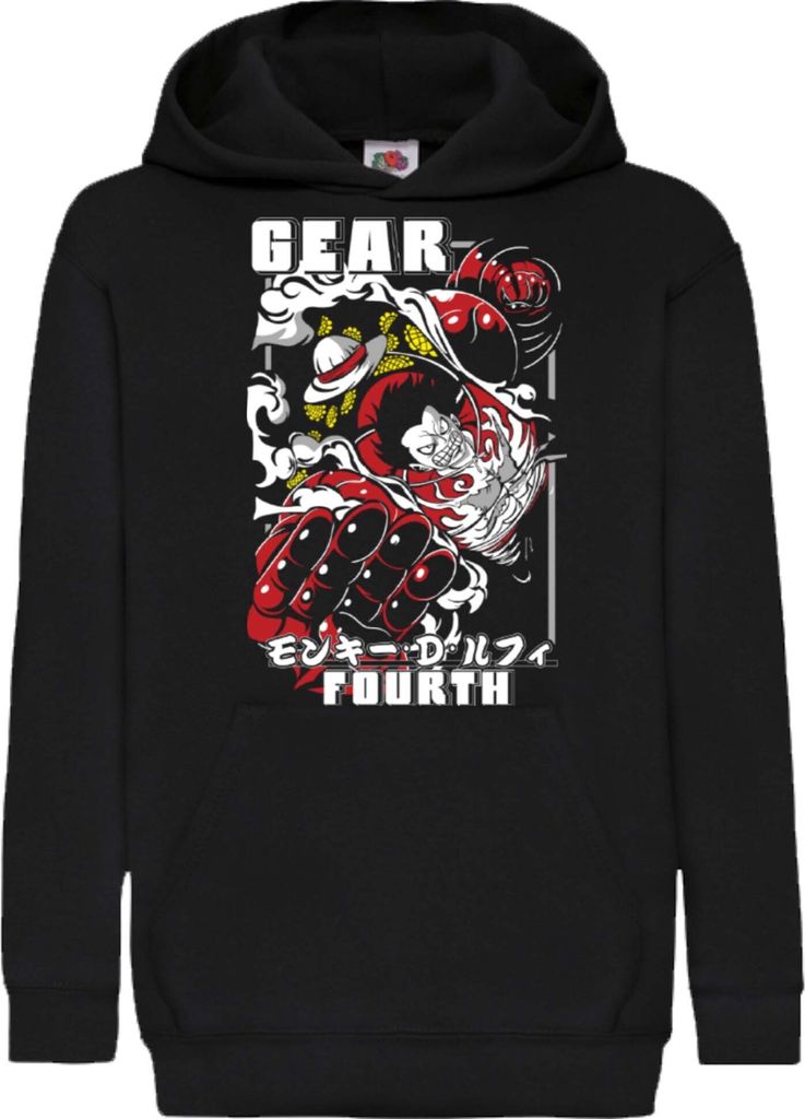 Kinder Kapuzenpullover Anime Manga One Manga Piece Anime 11 Straw Hat, 7-8 Jahr - 128 / Schwarz