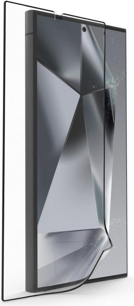 Handy-Schutzglas "Super Hybrid" für Samsung Galaxy S25 Ultra, Montagehilfe (00228524)