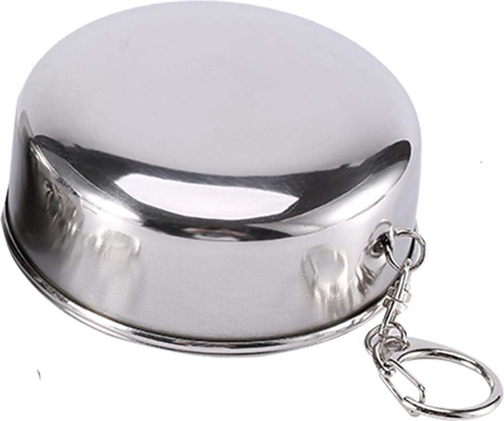 S/M/L Edelstahl-Reisebecher, faltbar, Camping-Schlüsselanhänger, ausziehbar, teleskopierbar