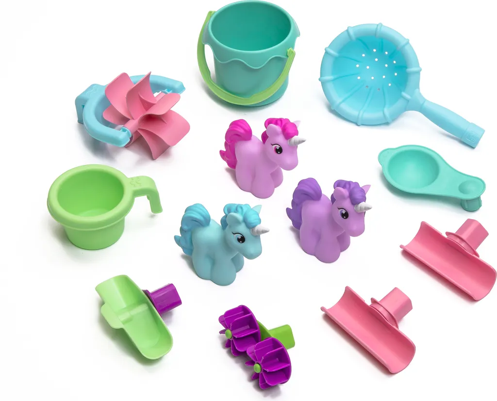 Table d'activité aquatique Rain Shower Licornes avec 13 jouets variés - 2