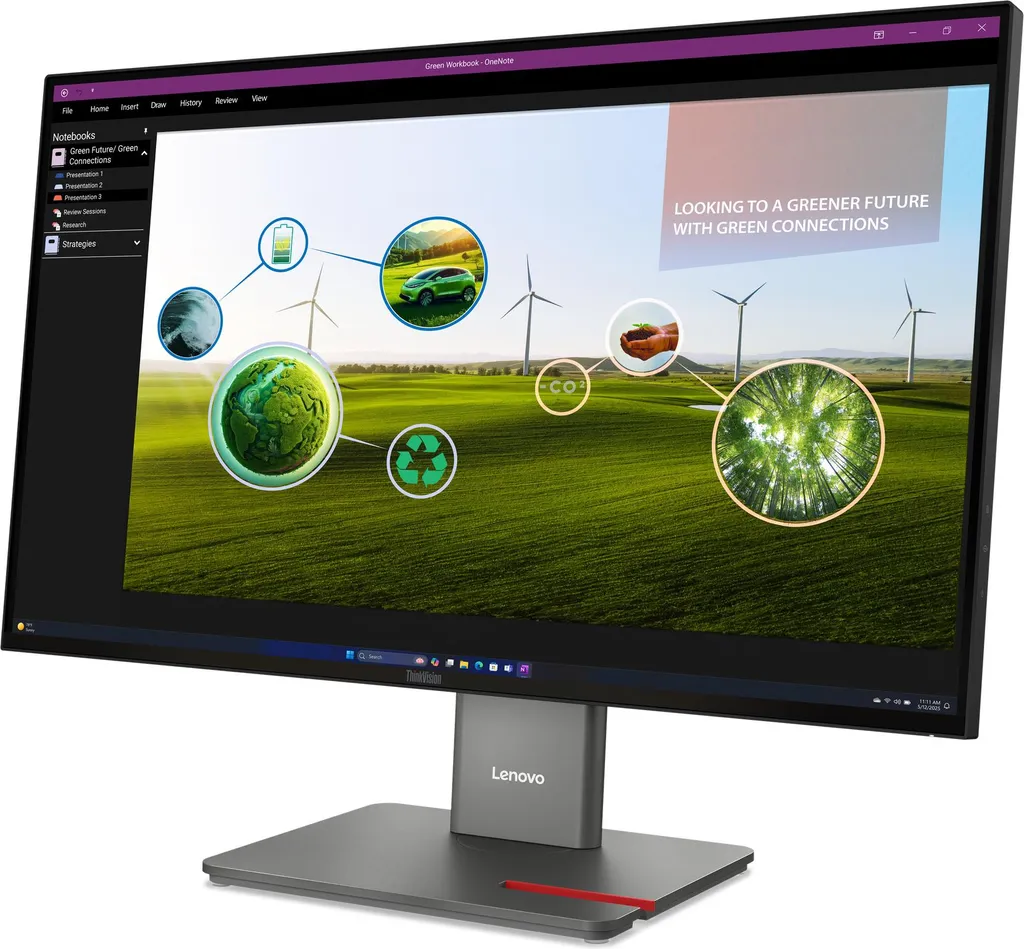 Lenovo ThinkVision P27Q-40, LED-Monitor, (QHD, IPS, HDMI, DP, USB-Hub