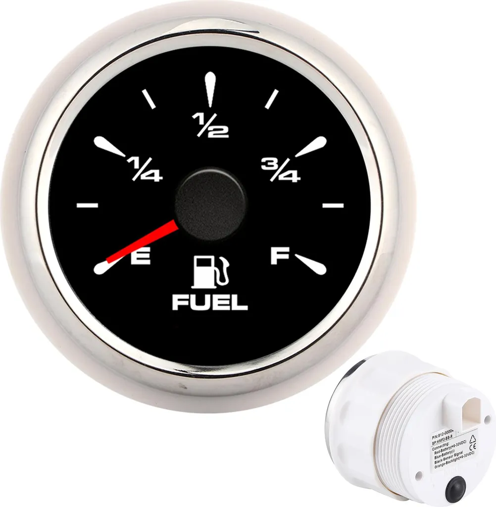 Jauge de niveau de carburant 2 pouces 190 ohms avec 8 couleurs LED