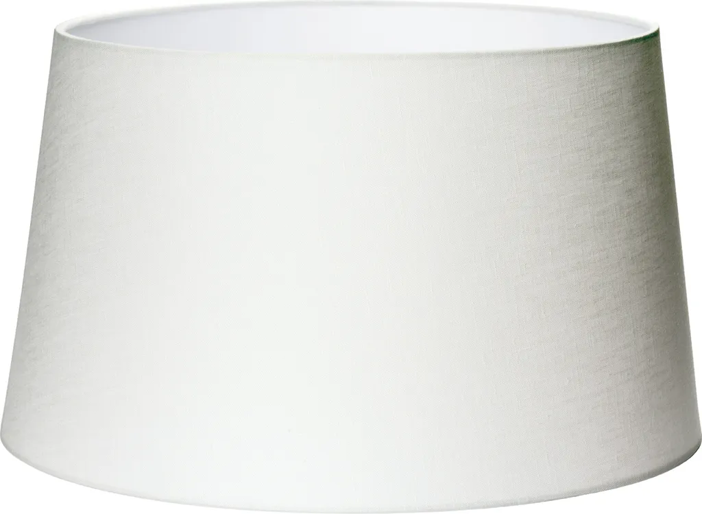 Abat-jour conique en tissu blanc Ø 40 cm pour douille E27, H24 cm