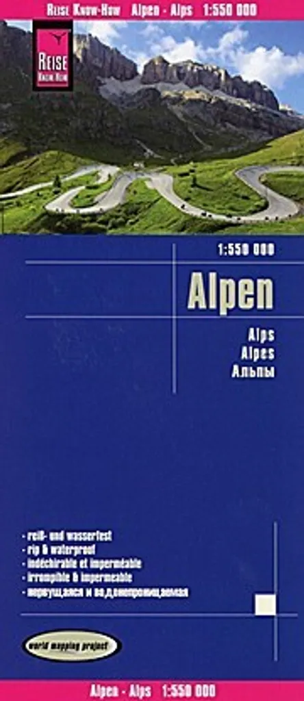 Carte des Alpes 1:550.000 incassable : fini les cartes déchirées