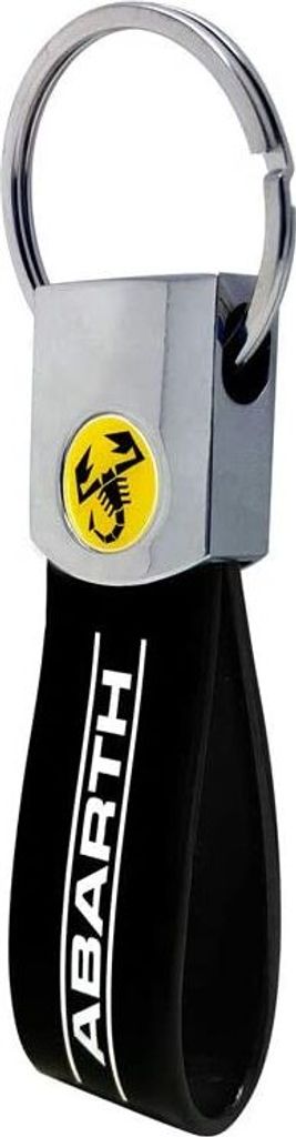 Abarth Offizielle Schlüsselanhäng, Schwarz mit Gelbem Skorpion