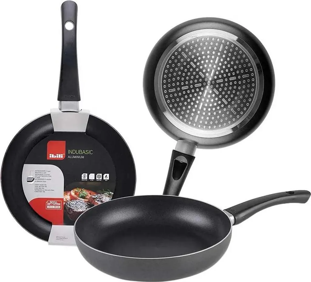 Ibili 405024 Padella Alluminio 24cm Induzione Antiaderente Alta Qualità