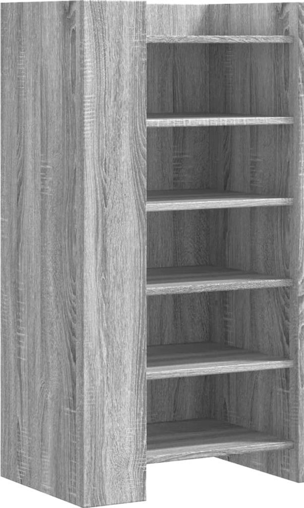 vidaXL Schuhschrank Grau Sonoma 52x37,5x100 cm Holzwerkstoff