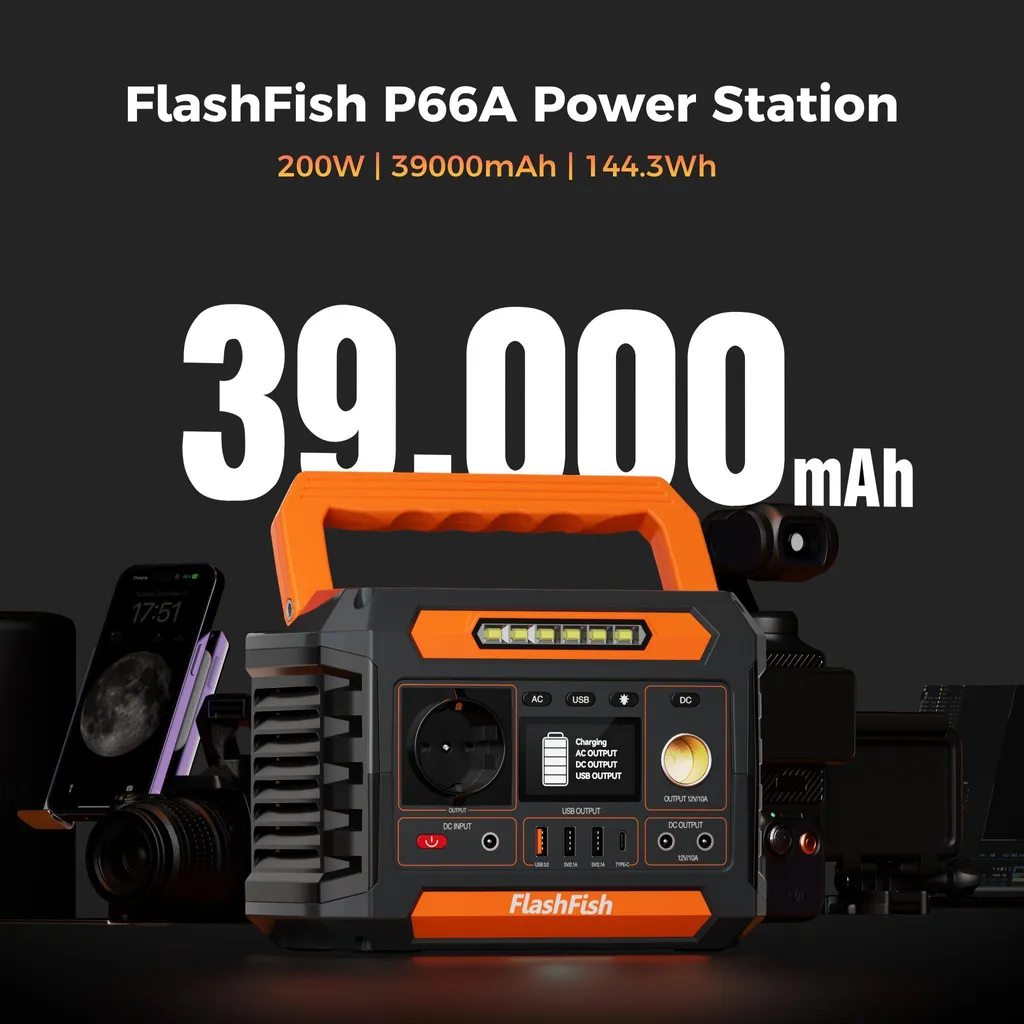 Flashfish P66A Station d'alimentation portable 288Wh haute capacité - 2