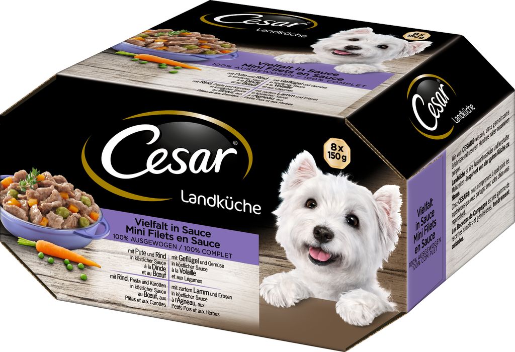 Cesar Landküche Vielfalt in Sauce 8x 150g Produktbild 