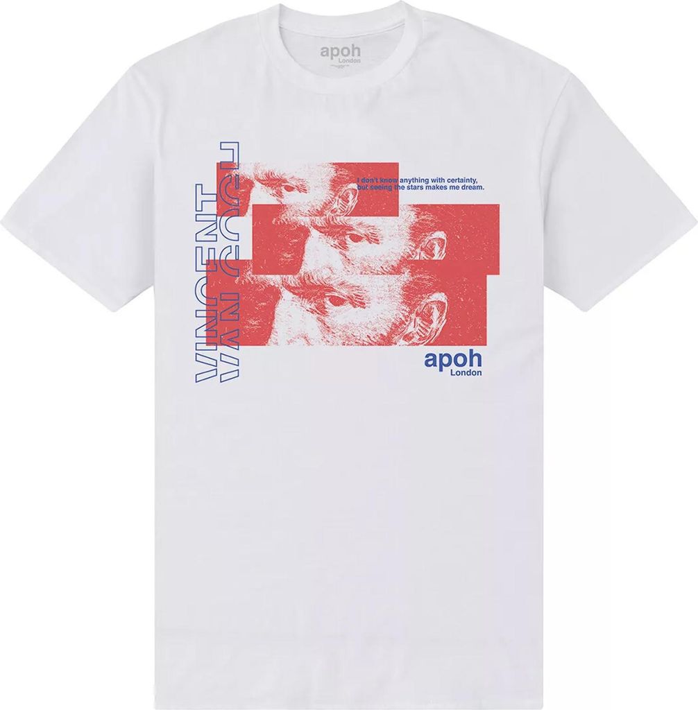 Apoh - "The Stars" T-Shirt für Herren/Damen Uni PN583 (M) (Weiß)