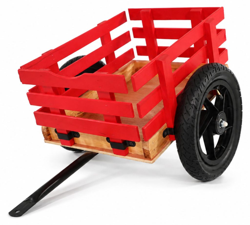 Anhänger rot mit Luftreifen für Gokart, Trailer für Produktbild 