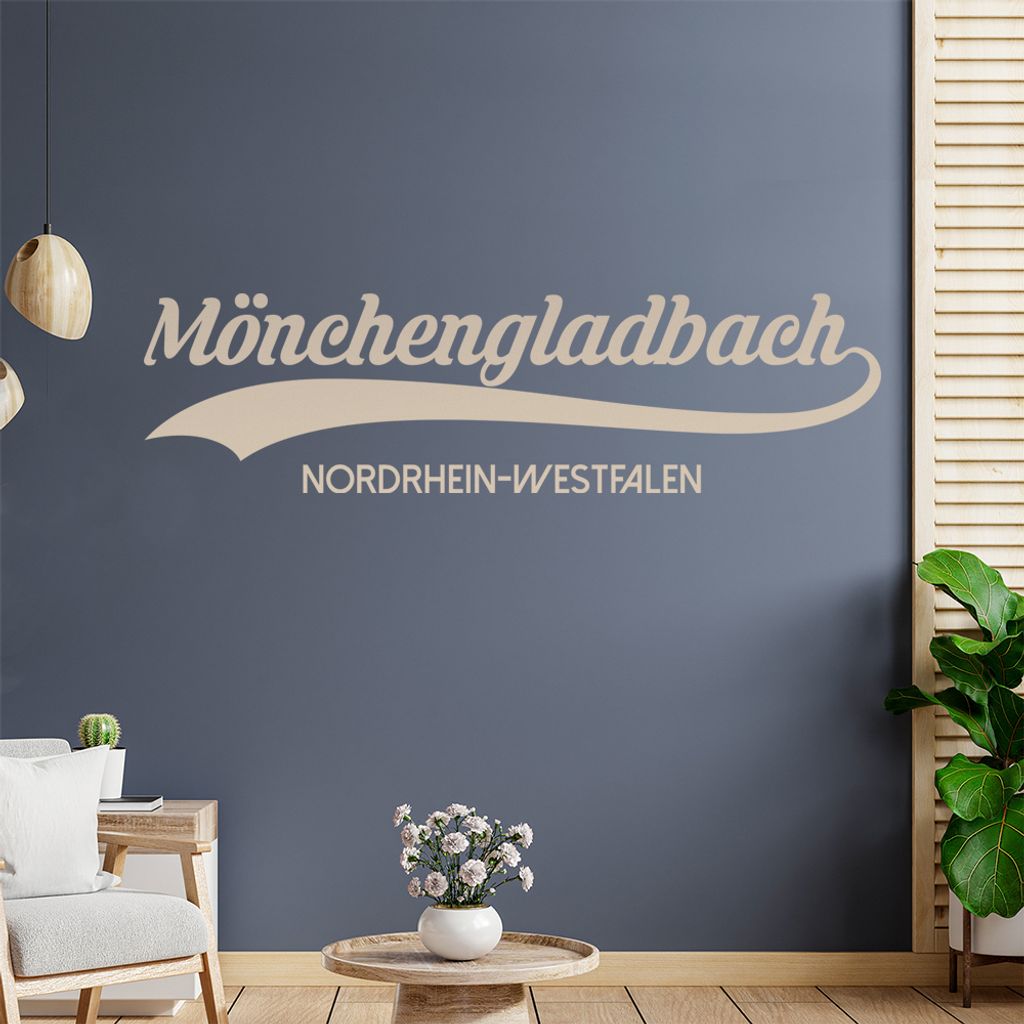 Mönchengladbach NRW Wandtattoo Wandaufkleber Wall Sticker - Dekoration, Küche, Wohnzimmer, Schlafzimmer, Badezimmer