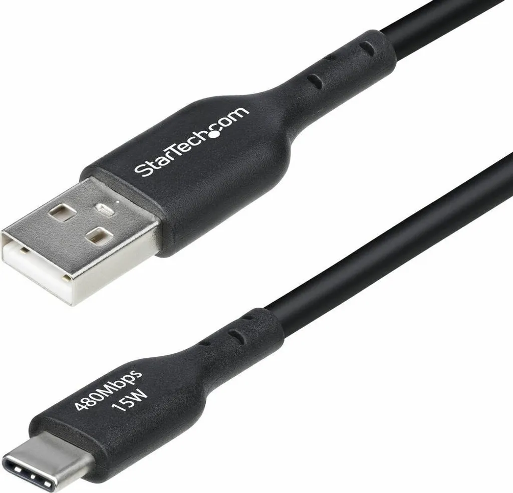 Câble USB Startech USB2AC3MNC Noir 3m - Câble USB-A vers USB-C Robuste