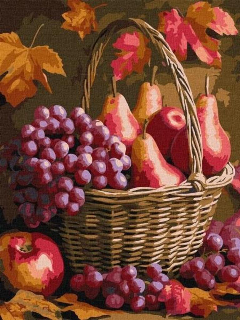 Malen nach Zahlen – Herbstfrüchte, 30x40 cm – Ideyka Produktbild 