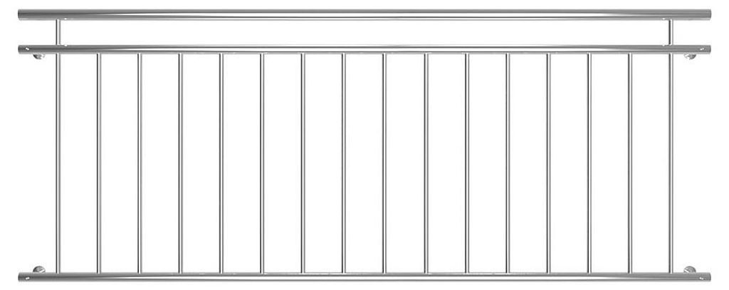 90x225cm balkónové zábradlie okenné zábradlie z nerezovej Obrázok produktu 