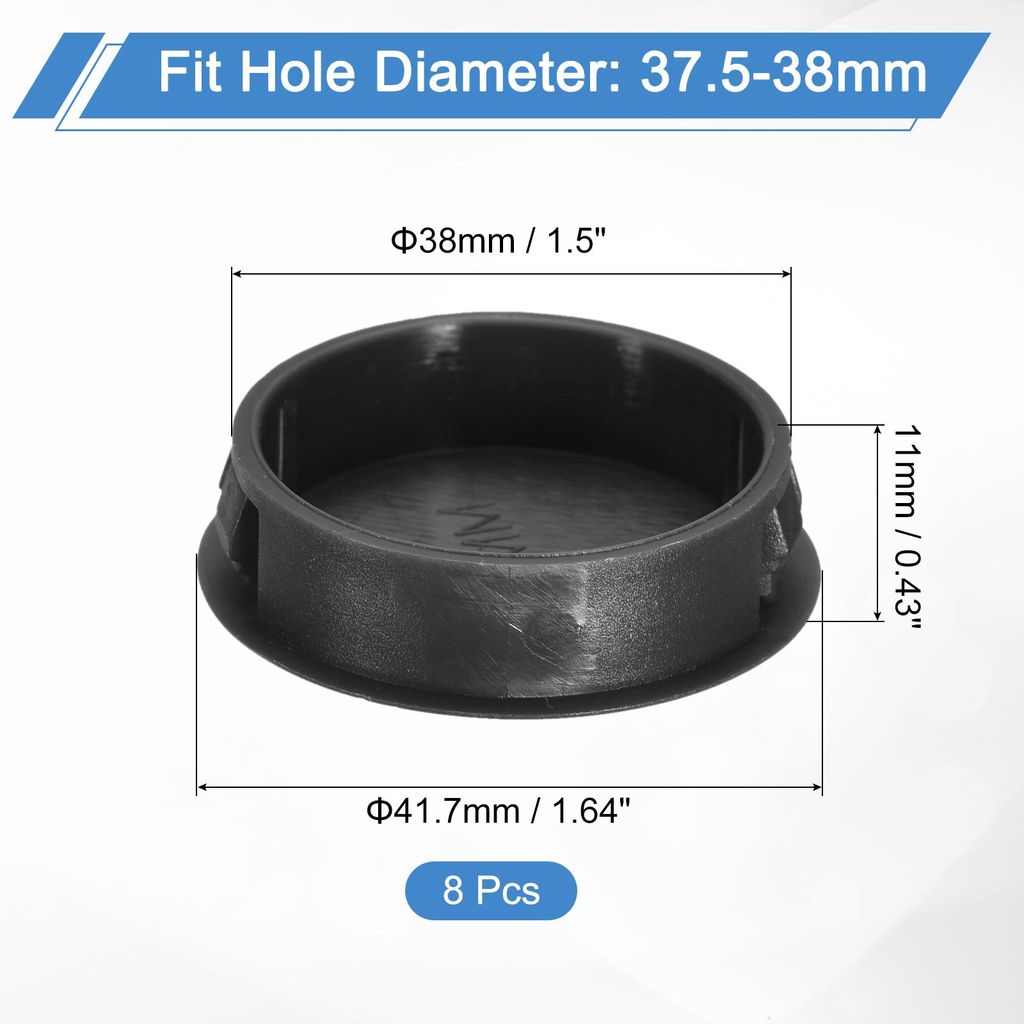 8 Stš¹ck 38mm (1-1/2") Abdeckkappen fš¹r Bohrl?cher, Nylon Blindstopfen Abdeckstopfen Schwarz, runde Schnappverschluss Bohrungen fš¹r Bohrl?c...