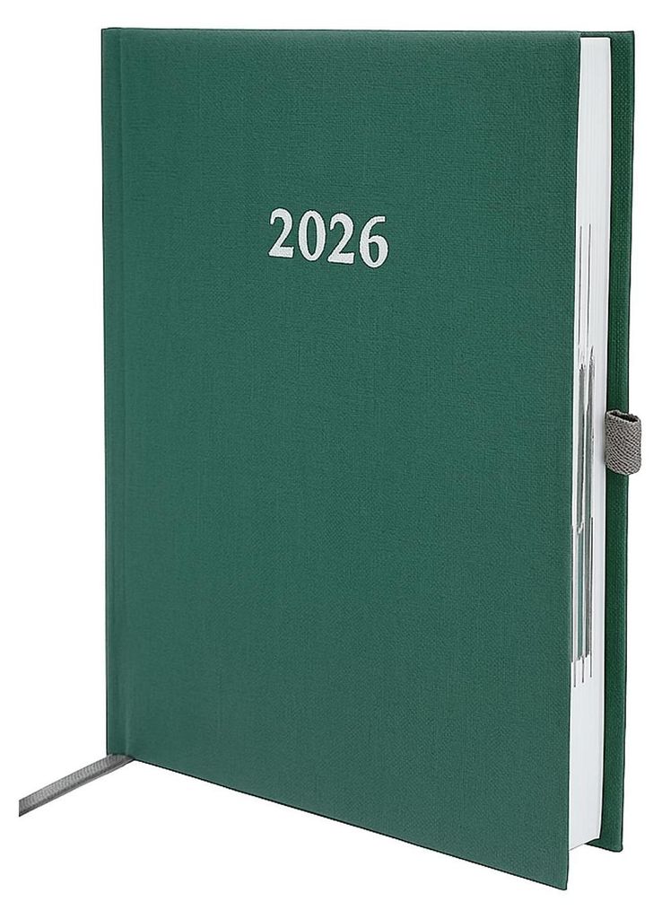 2026 ADINA Buchkalender Chefplaner A5 blau-metallic 1 Tag 1 2026 ADINA Buchkalender Chefplaner A5 blau-metallic 1 Tag 1