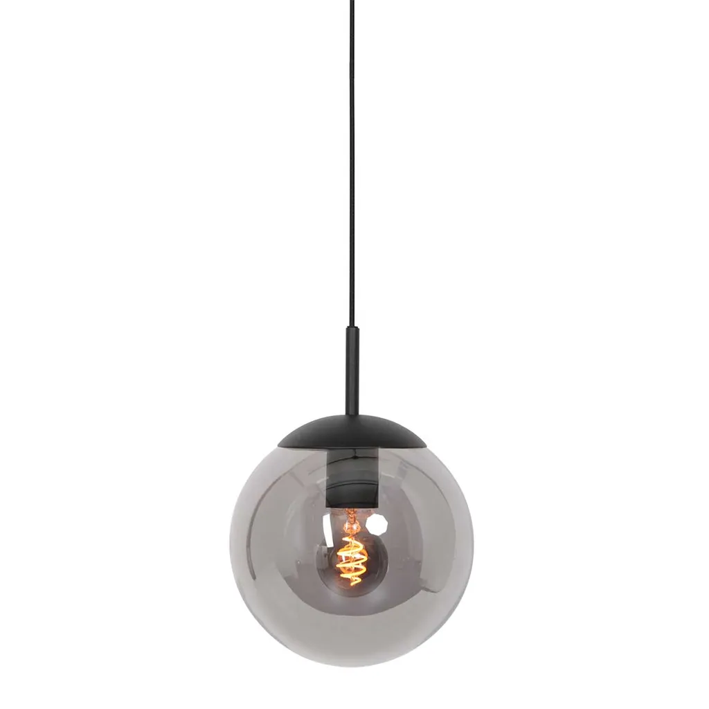 Luminaire Suspension Design en Verre Noir Ø 25cm Steinhauer Bollique