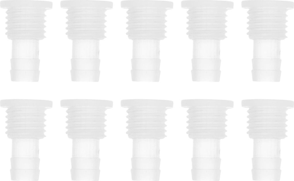 10 Stück Kunststoff-Schlauchstutzen 25/64" Schlauch-ID Stutzen M16 Gewinde Durch-Bulkhead Bulkhead-Fittings Klar PP