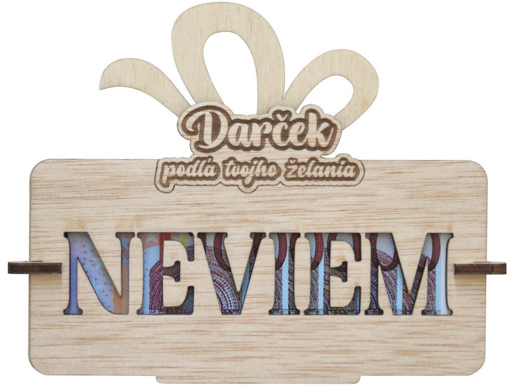 Tabuľka na peniaze - Neviem Obrázok produktu 