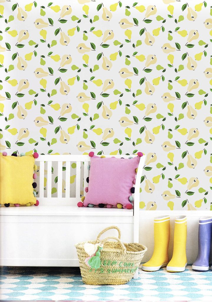 Coloray Fototapete 250x250 cm An Einer Wand Latex Latextapete - Birnen