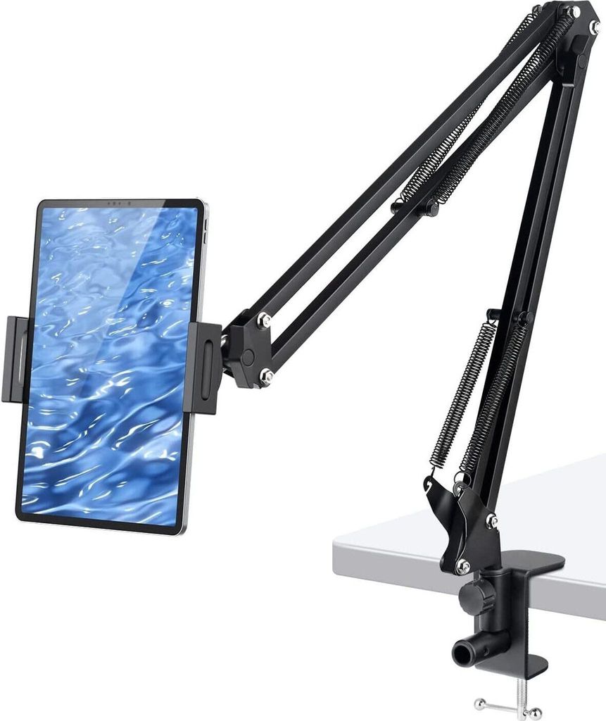 Tablet Halterung Tablet Ständer für Bett 360?Drehbarer Tablet Halter - Flexibler Verstellbarer Lang Arm Handyhalterung für alle 4,7-12,9 Zoll iP...
