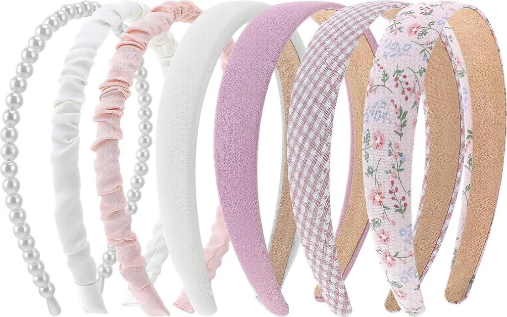 Serre-tête Fille avec Paillettes : Pack de 7 Accessoires Cheveux Tendance