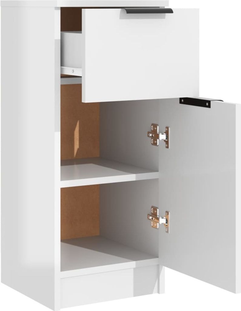 Kredens biały wysoki połysk 30x30x70 cm materiał Zdjęcie produktu 7