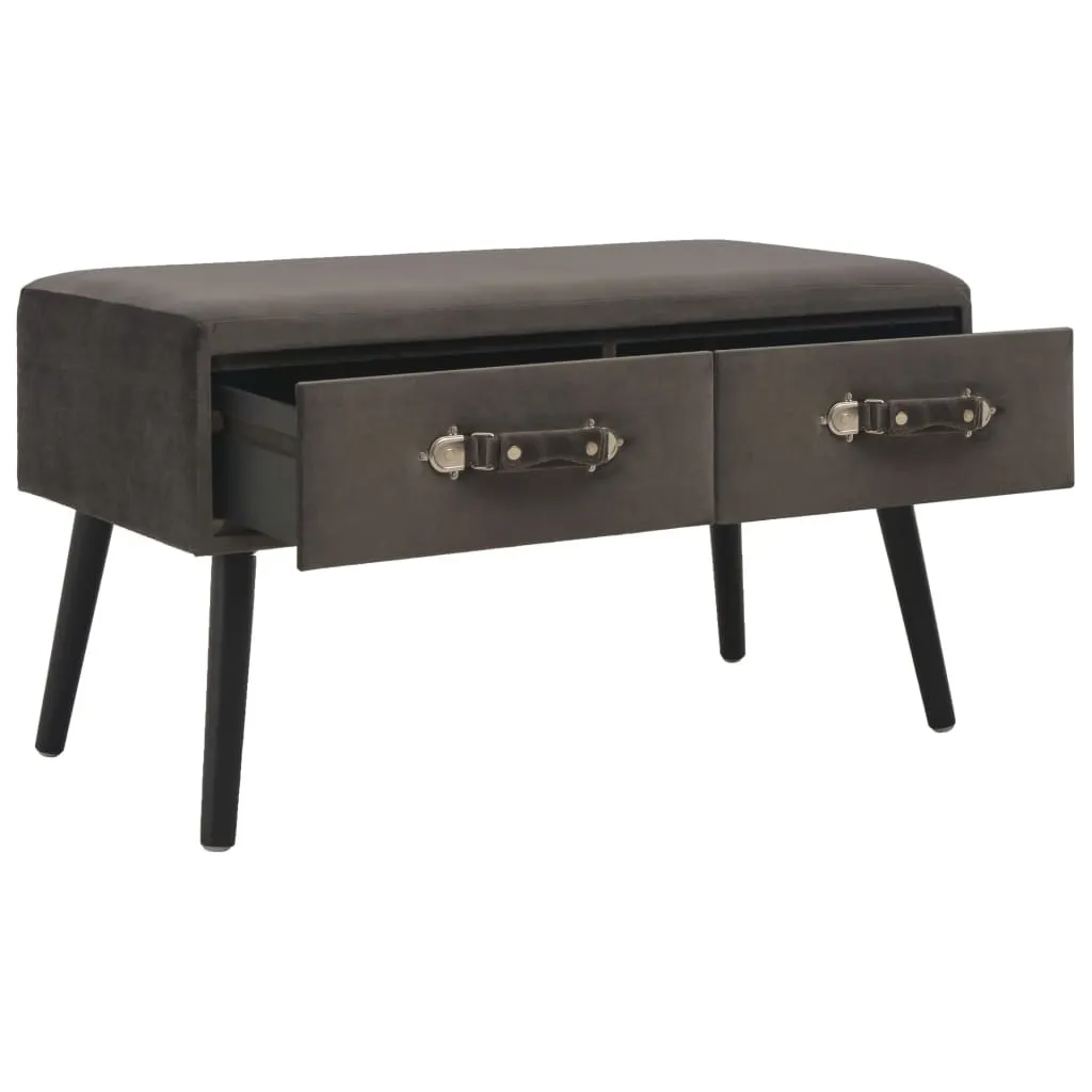 Analisi SYFAX™ Tavolino Salotto 80x40x46 cm Velluto Grigio Top