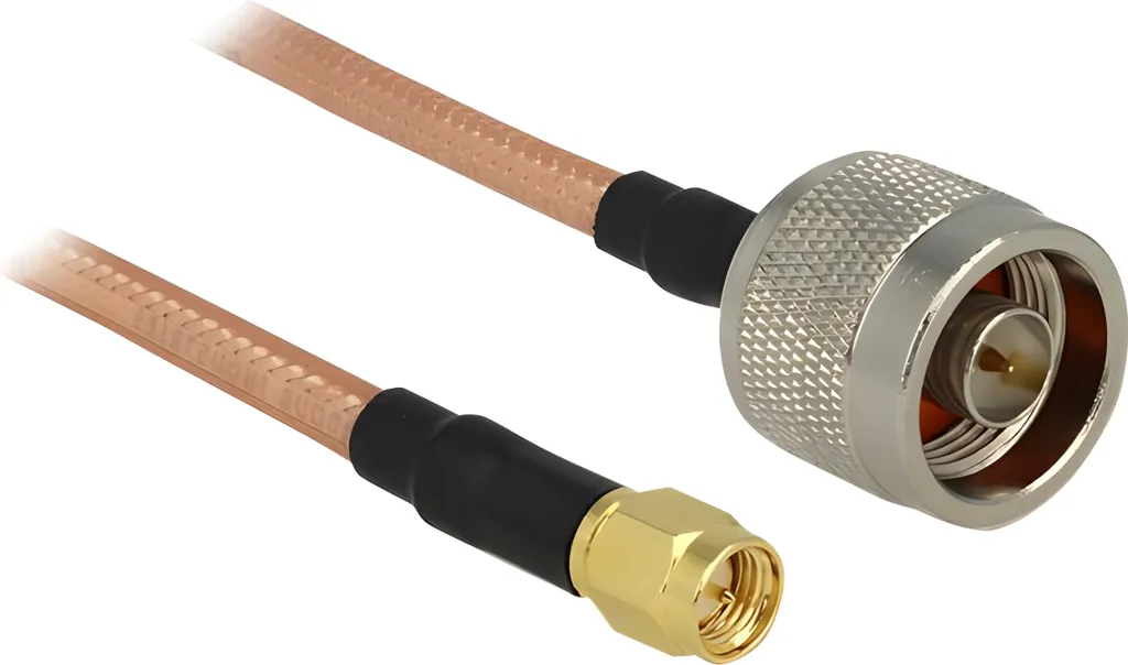 Delock Cavo Antenna Professionale RG-142 N SMA 1m | Low Loss RF