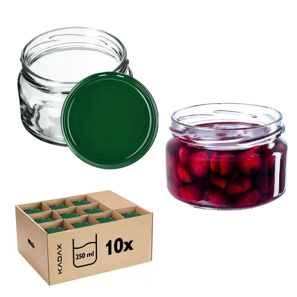 KADAX kleine Einmachgläser 250 ml, Marmeladengläser mit Deckel, Luftdichte Gläschen zum Verschenken
