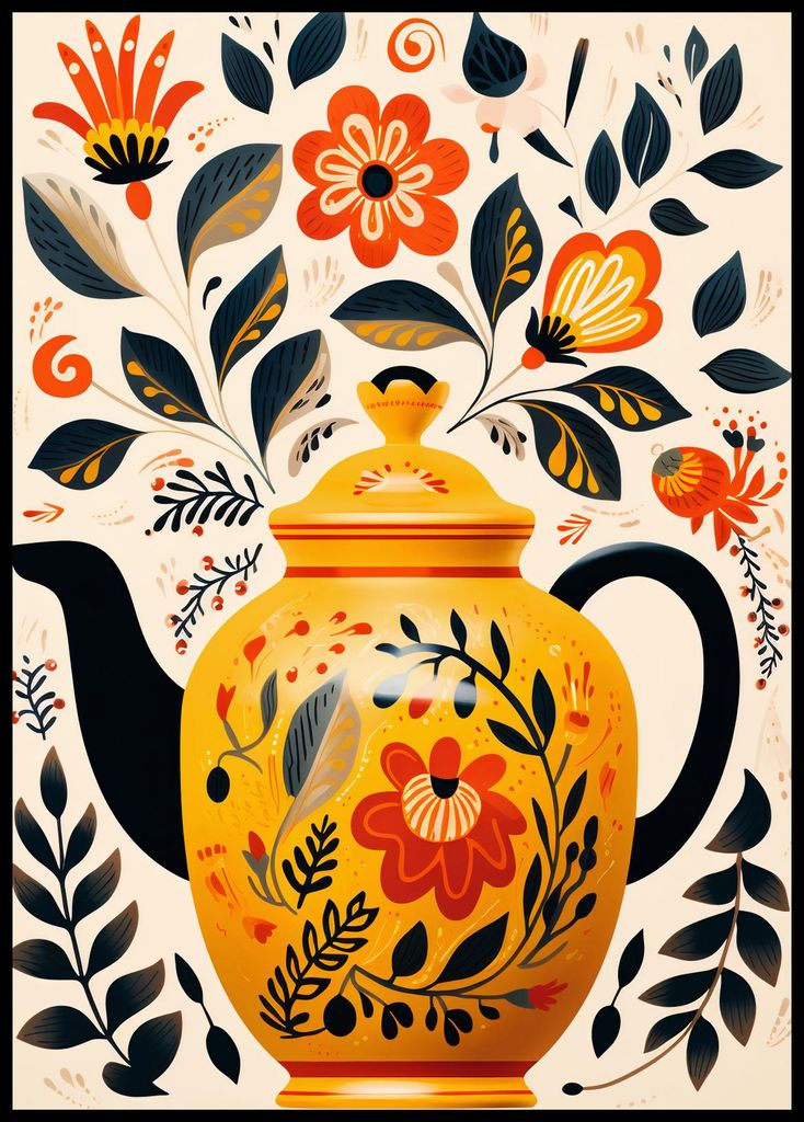Plakat 67,5x95cm Erinnerungen aus dem Teesalon