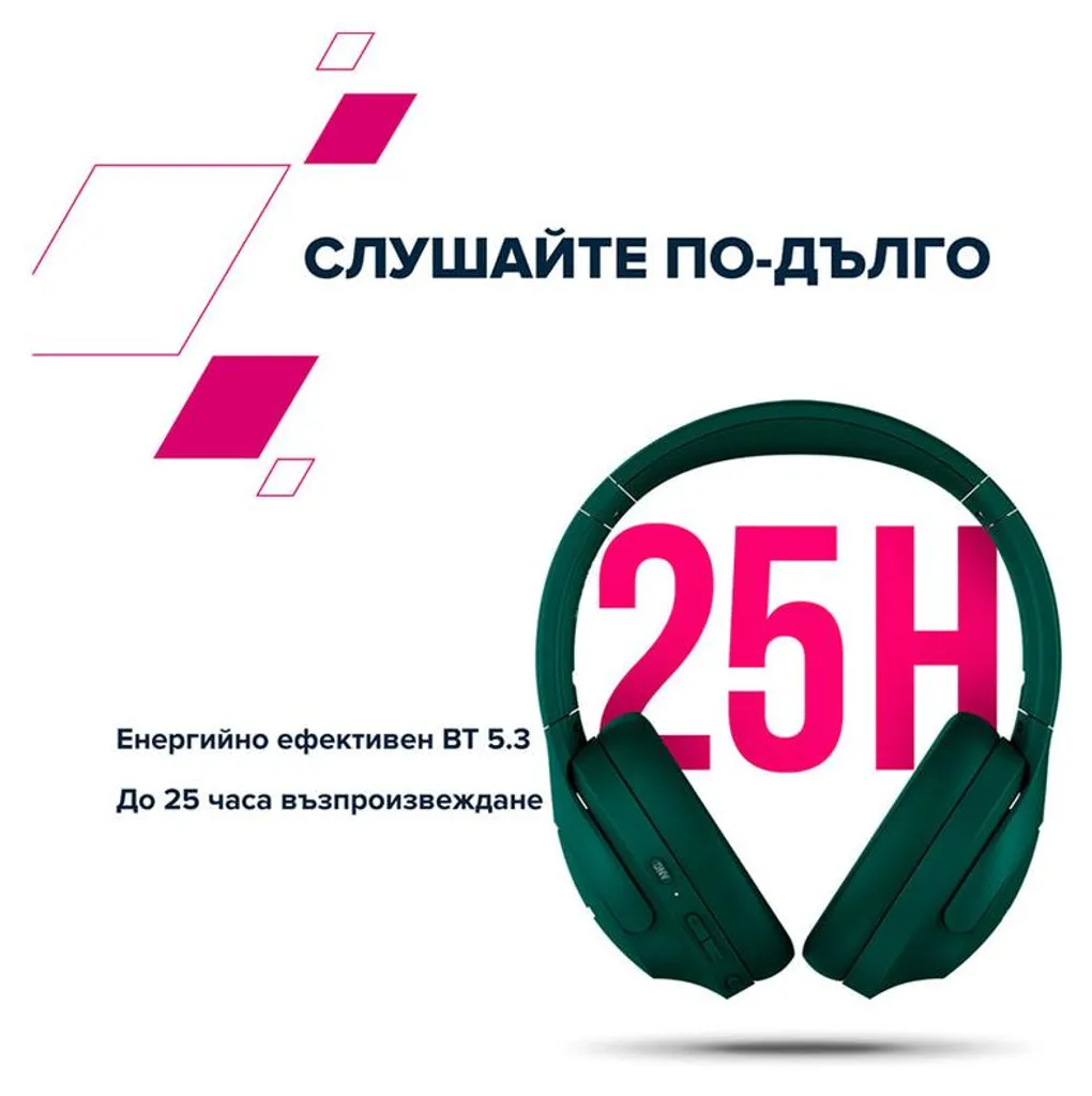 Casque sans fil Canyon OnRiff 10 ANC Bluetooth avec Micro intégré - Vert