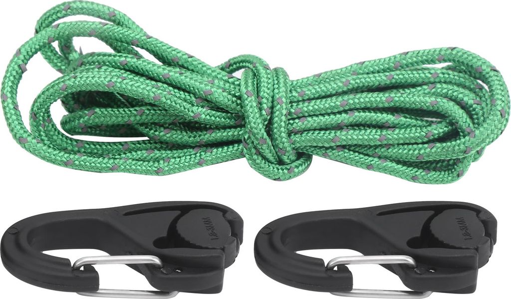2pcs Seilstrahlspanner Ratchet Tiedown Carabiner Haken Camping Zeltbefestigung