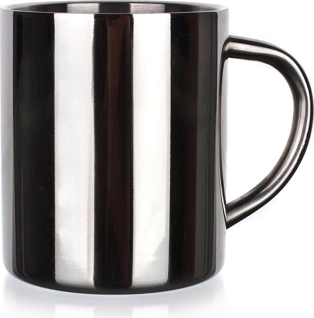 Banquet doppelwandige Tasse, Edelstahl, Schwarz/Weiß, 7,3 x Produktbild 
