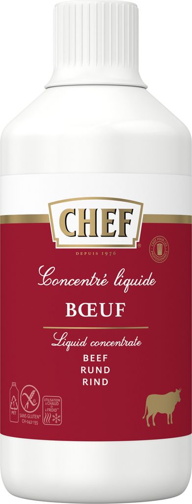A bottle of liquid beef concentrate.