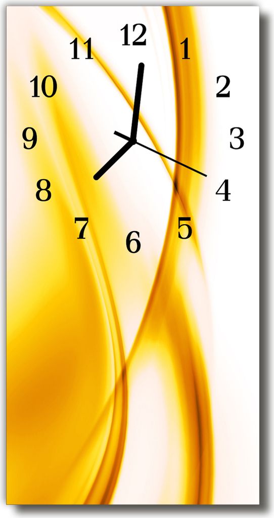 Tulup Glasuhr Wanduhr Küchenuhr Echt-Glas 30x60 Abstrakt Geld