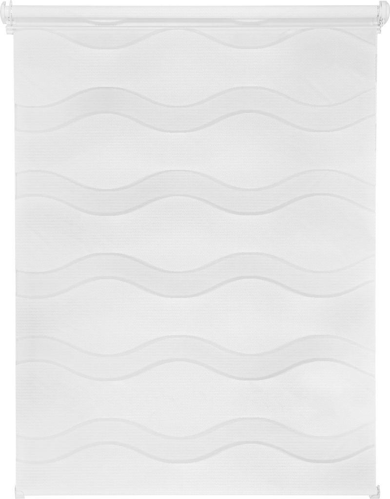 Doppelrollo auf Maß Wave Klemmfix verspannt Farbe: Weiß, Größe: B): 111-120 cm, L): 40-160 cm, Farbvariante: Weiß