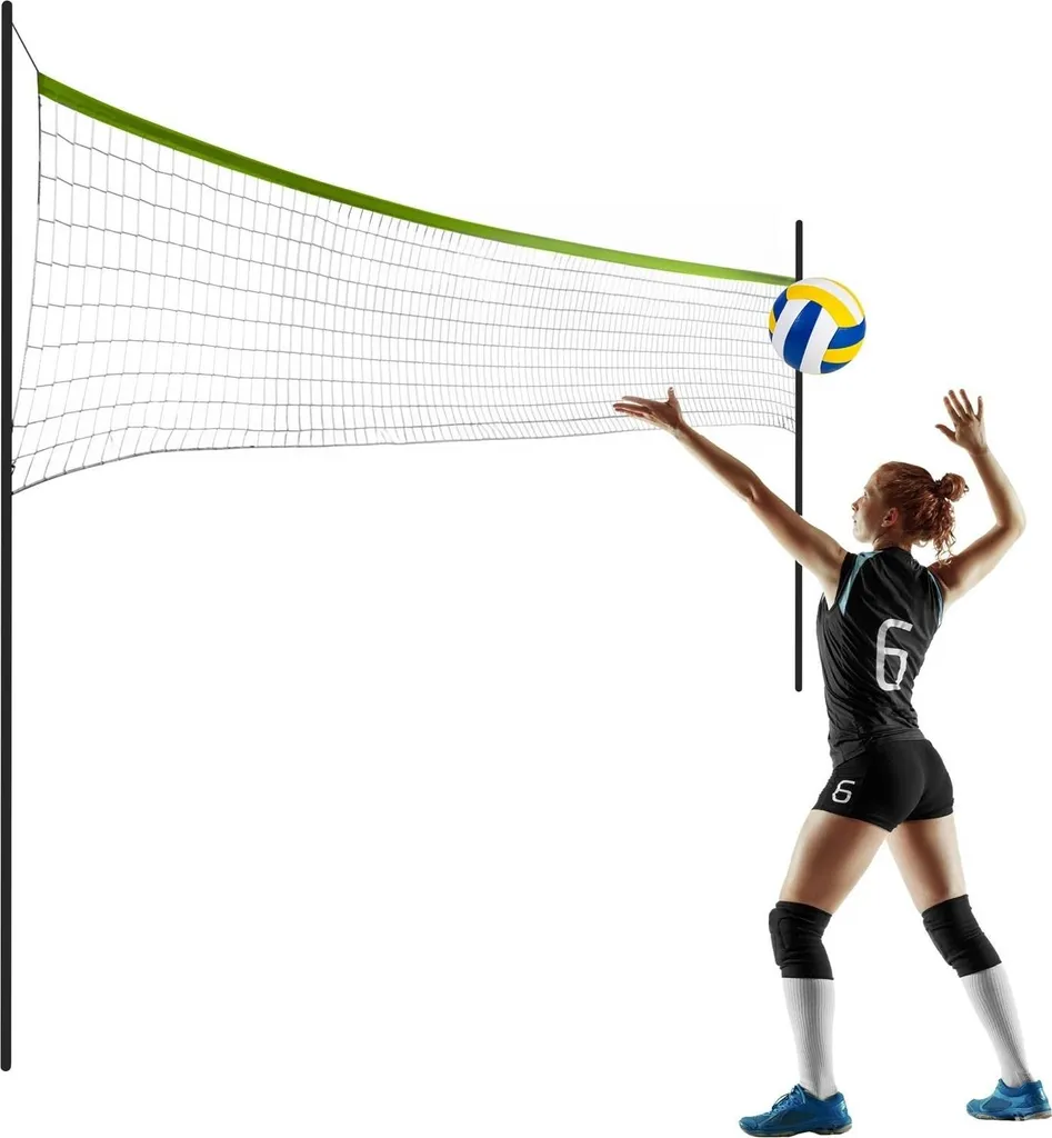 Filet et support de volley-ball et badminton 570 cm pour extérieur - 3